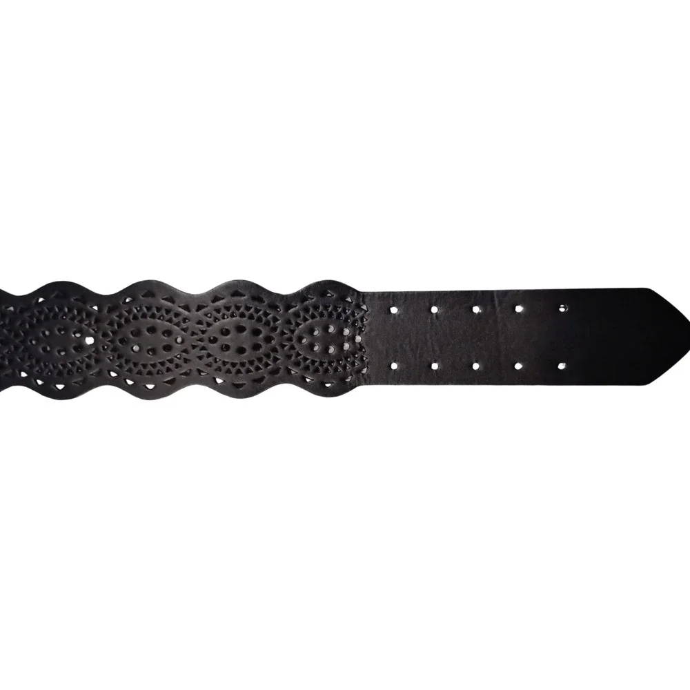 Black and Gold Scalloped Wide Belt XS/S Forever 21 (sku‎ 1C)